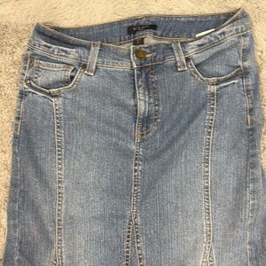 nine west jean long skirt